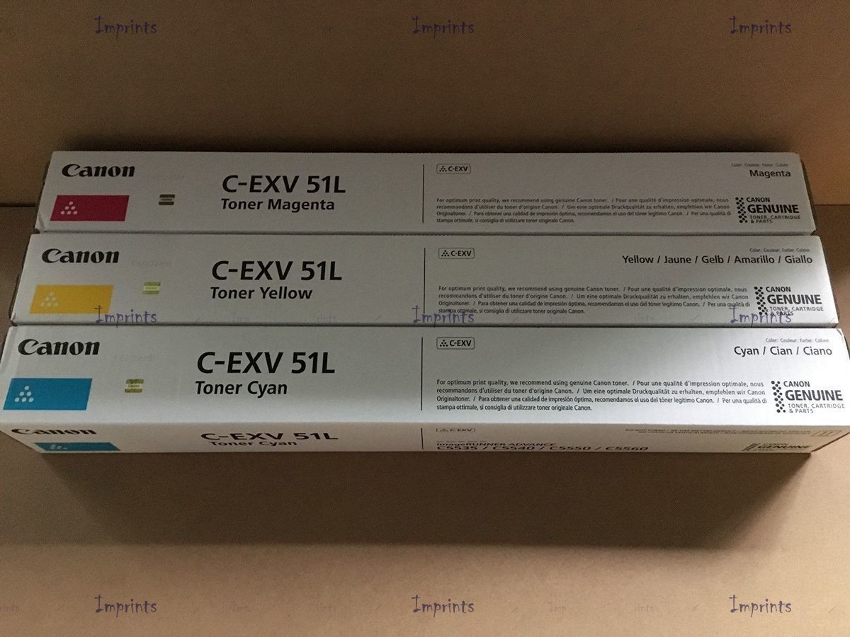 Оригинальный Картридж Canon C-EXV51L Y желтый уменьшенный оригинальный