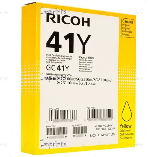 Оригинальный Ricoh Картридж Ricoh GC-41Y желтый увеличенный, гелевый оригинальный для IMPRINTS.RU