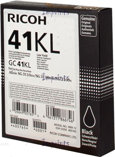 Оригинальный Ricoh Картридж Ricoh GC 41KL черный, гелевый оригинальный для IMPRINTS.RU