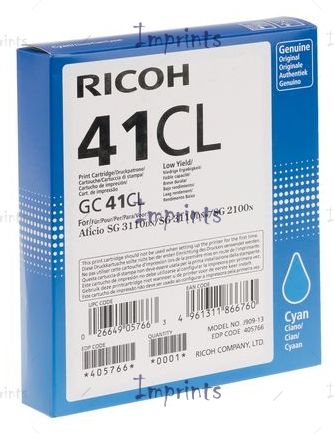 Оригинальный Ricoh Картридж Ricoh GC 41CL голубой, гелевый оригинальный для IMPRINTS.RU