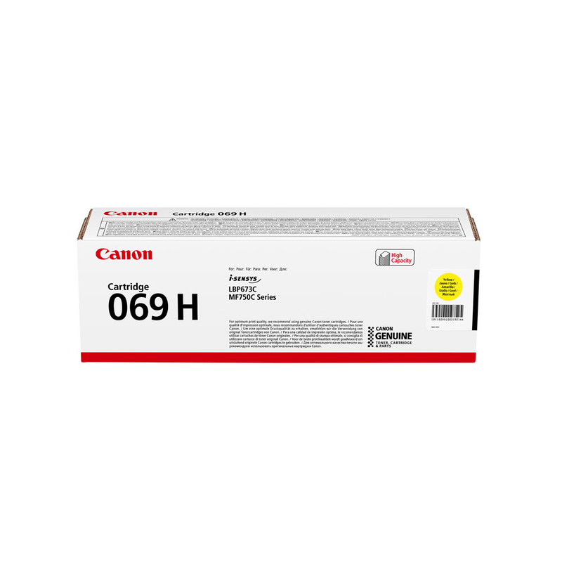 Оригинальный Картридж Canon Cartridge 069H Y желтый увеличенный оригинальный