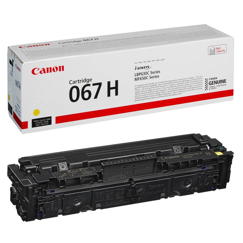 Оригинальный Картридж Canon Cartridge 067H Y желтый увеличенный оригинальный