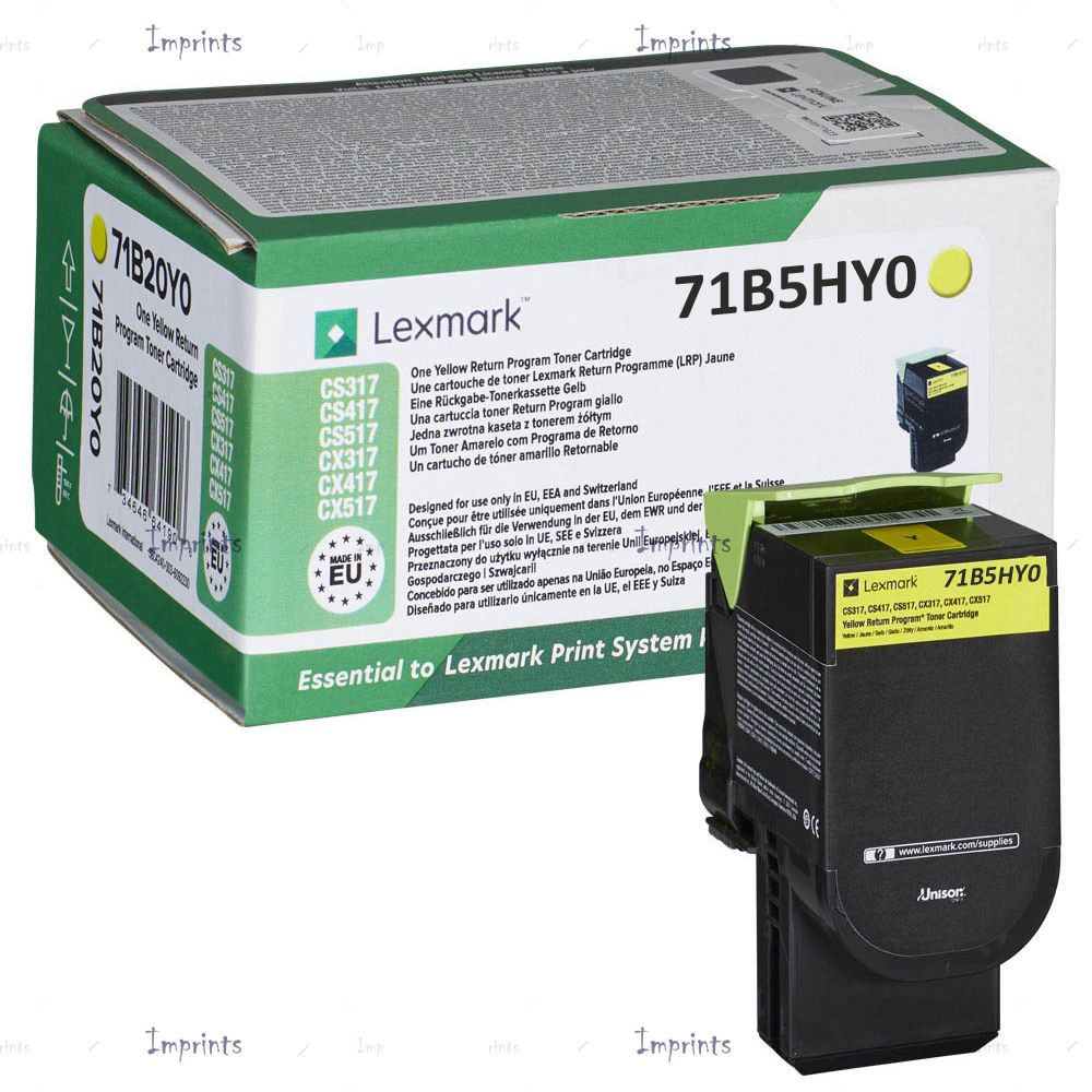 Оригинальный Картридж Lexmark 71B5HY0 желтый увеличенный оригинальный