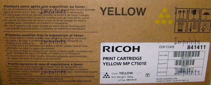 Оригинальный Ricoh Картридж Ricoh MP C7501 Yellow желтый оригинальный для IMPRINTS.RU