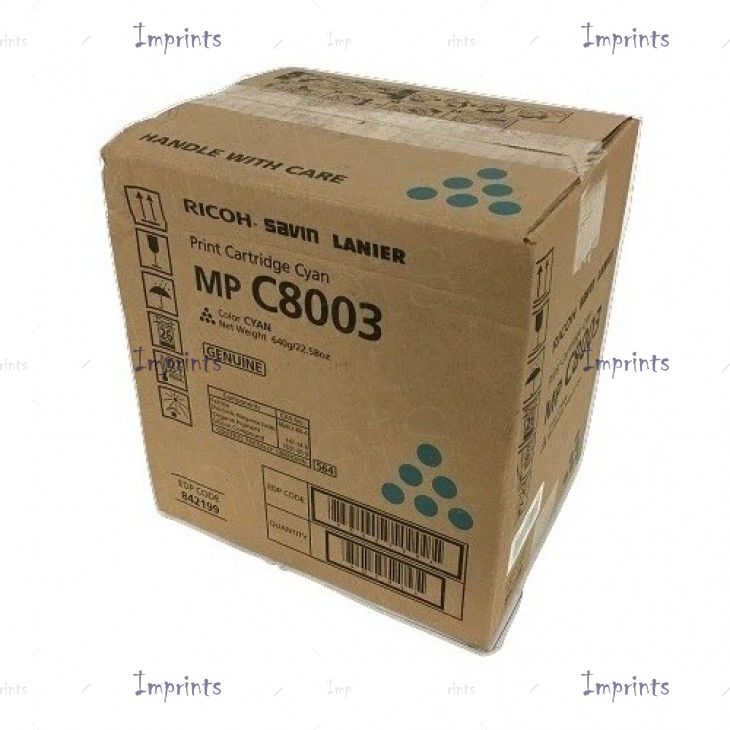Оригинальный Ricoh Картридж Ricoh MP C8003 Cyan голубой оригинальный для IMPRINTS.RU