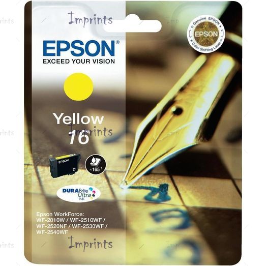 Оригинальный Картридж Epson C13T16244010 желтый, № 16 оригинальный