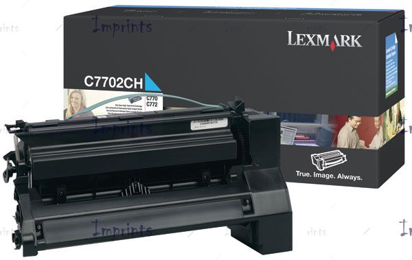 Оригинальный Картридж Lexmark C7702CH голубой увеличенный оригинальный