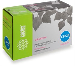 Лазерный картридж Cactus CS-C9723AR (HP 641A) пурпурный для HP Color LaserJet 4600, 4600dn, 4600dtn, 4600hdn, 4600n, 4610, 4650, 4650dn, 4650dtn, 4650hdn, 4650n; Canon imageClass C2500; Canon LBP 85, 2510, 5500 (8'000 стр.)
