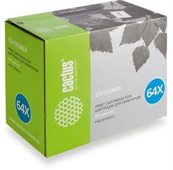 Лазерный картридж Cactus CS-CC364XS (HP 64X) черный увеличенной емкости для HP LaserJet P4010, P4015, P4015dn, P4015n, P4015tn, P4015x, P4510, P4515, P4515n, P4515tn, P4515x, P4515xm (24'000 стр.)
