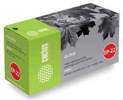 Лазерный картридж Cactus CS-EP22 (EP-22) черный для Canon LBP 22, 22x, 250, 350, 800, 810, 1110, 1110se, 1120 Laser Shot, 5585, 5585i, P420 (2'500 стр.)