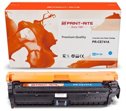 Картридж Print-Rite PR-CE741A голубой