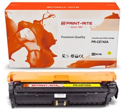 Картридж Print-Rite PR-CE742A желтый