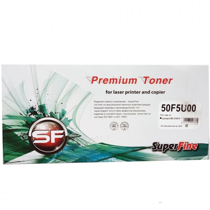 Тонер-картридж SuperFine 50F5U00 для Lexmark MS510, 610 (Чёрный, 20000 стр.)