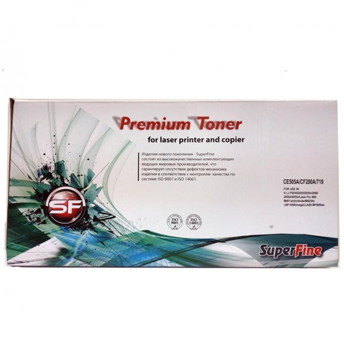Тонер-картридж SuperFine CE505A, CF280A, 719 для HP LJ 2035, 2055, Pro 400, M425DN (Чёрный, 2700 стр.)