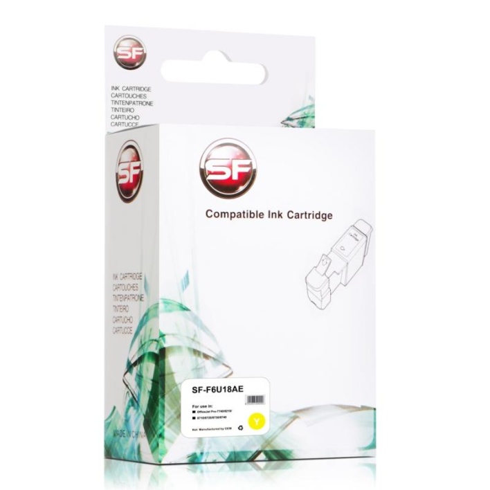 Струйный картридж SuperFine F6U18AE (953XL) жёлтый для HP, совместимый