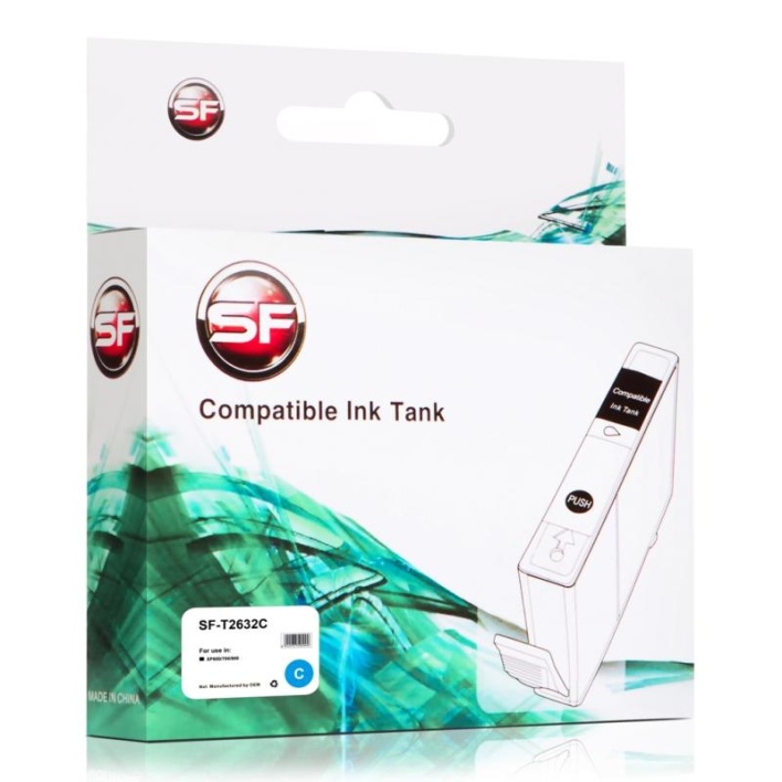 Струйный картридж SuperFine T2632 голубой для Epson, совместимый