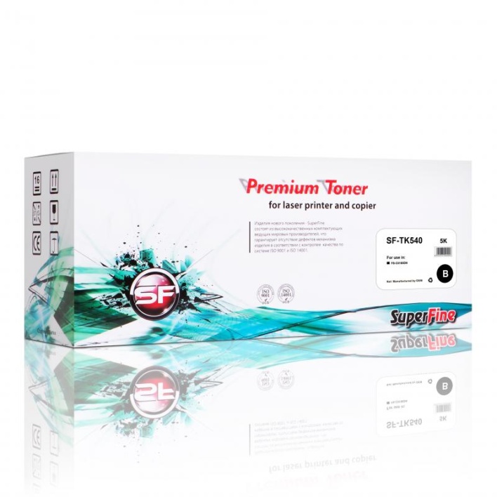 Тонер-картридж SuperFine TK-540Bk для Kyocera FS-C5100DN (Чёрный, 5000 стр.)