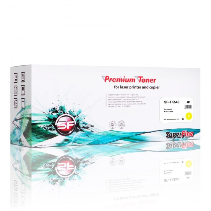 Тонер-картридж SuperFine TK-540Y для Kyocera FS-C5100DN (Жёлтый, 4000 стр.)