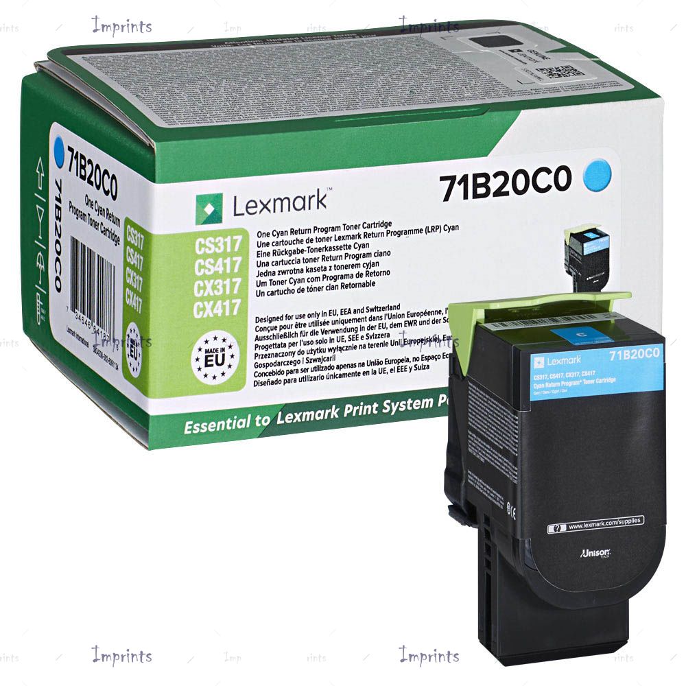 Тонер-картридж Smart Graphics 71B50C0 для Lexmark CS317dn, CX317dn (Голубой, 2300 стр.), совместимый