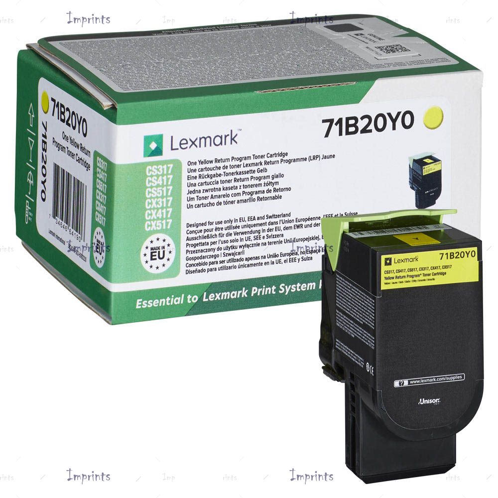 Тонер-картридж Smart Graphics 71B50Y0 для Lexmark CS317dn, CX317dn (Жёлтый, 2300 стр.), совместимый