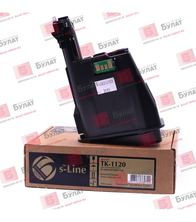 Тонер-картридж БУЛАТ s-Line TK-1120 для Kyocera FS-1060 (Чёрный, 3000 стр.)