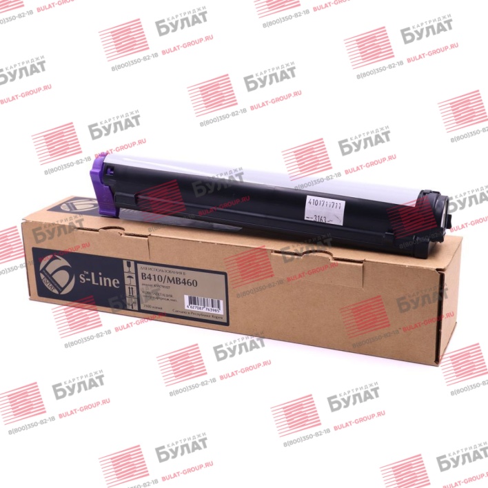 Тонер-картридж БУЛАТ s-Line 43979102, 43979107 для Oki B410, MB460 (Чёрный, 3500 стр.), универсальный