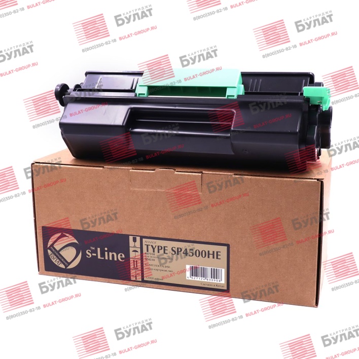 Тонер картридж БУЛАТ s-Line SP4500HE (407318) для Ricoh Aficio SP 3600 (Чёрный, 12000 стр.)
