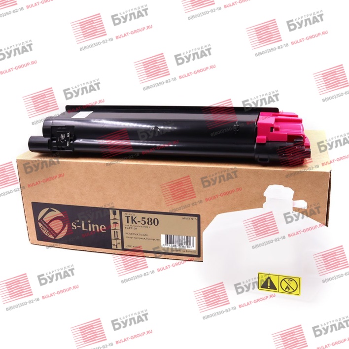 Тонер-картридж БУЛАТ s-Line TK-580M для Kyocera FS-C5150dn (Пурпурный, 2800 стр.)