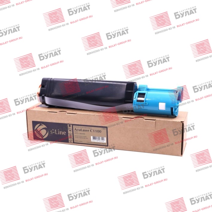 Тонер-картридж БУЛАТ s-Line S050189 для Epson AcuLaser C1100, CX11 (Голубой, 4000 стр.)