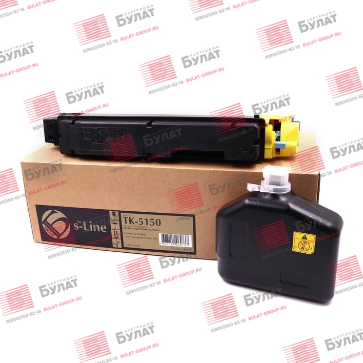Тонер-картридж БУЛАТ s-Line TK-5150Y для Kyocera ECOSYS M6035cidn (Жёлтый, 10000 стр.)