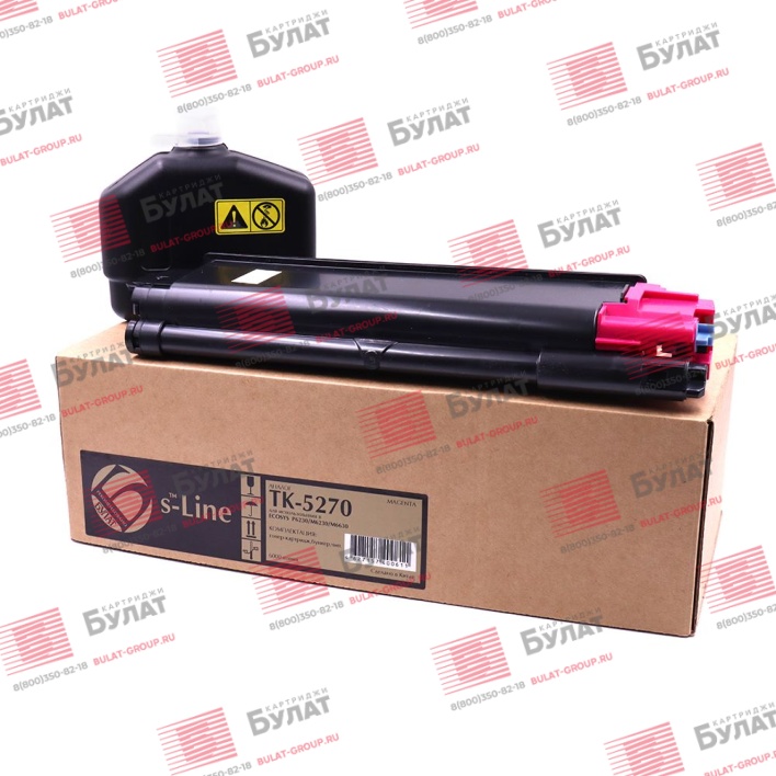 Тонер-картридж БУЛАТ s-Line TK-5270M для Kyocera ECOSYS P6230 (Пурпурный, 6000 стр.)