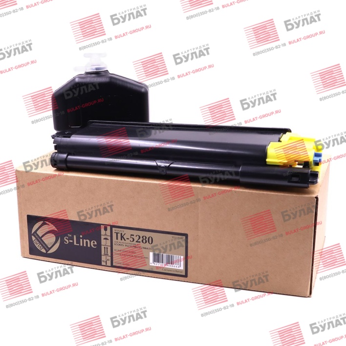Тонер-картридж БУЛАТ s-Line TK-5280Y для Kyocera ECOSYS P6235 (Жёлтый, 11000 стр.)