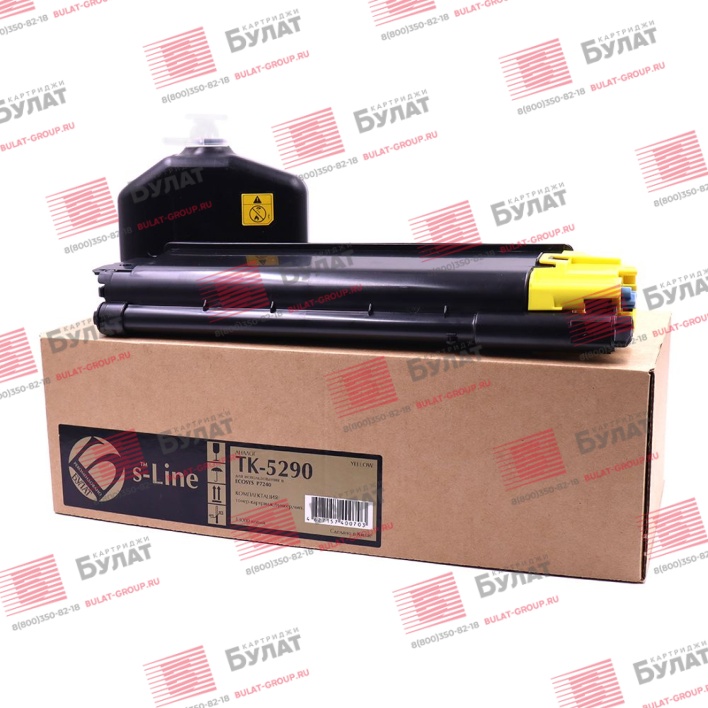 Тонер-картридж БУЛАТ s-Line TK-5290Y для Kyocera ECOSYS P7240 (Жёлтый, 13000 стр.)