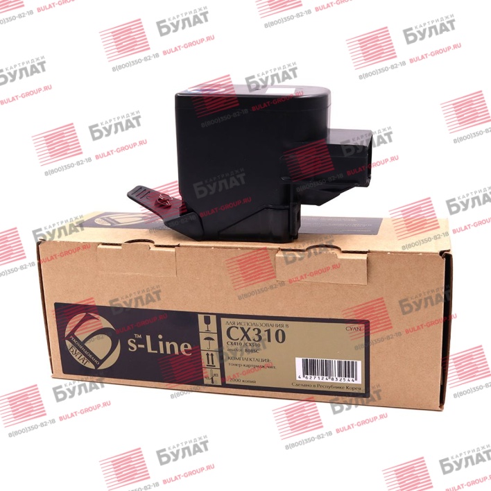 Тонер-картридж БУЛАТ s-Line 80C8SC0 для Lexmark CX310 (Голубой, 2000 стр.)