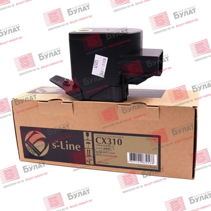 Тонер-картридж БУЛАТ s-Line 80C8SY0 для Lexmark CX310 (Жёлтый, 2000 стр.)