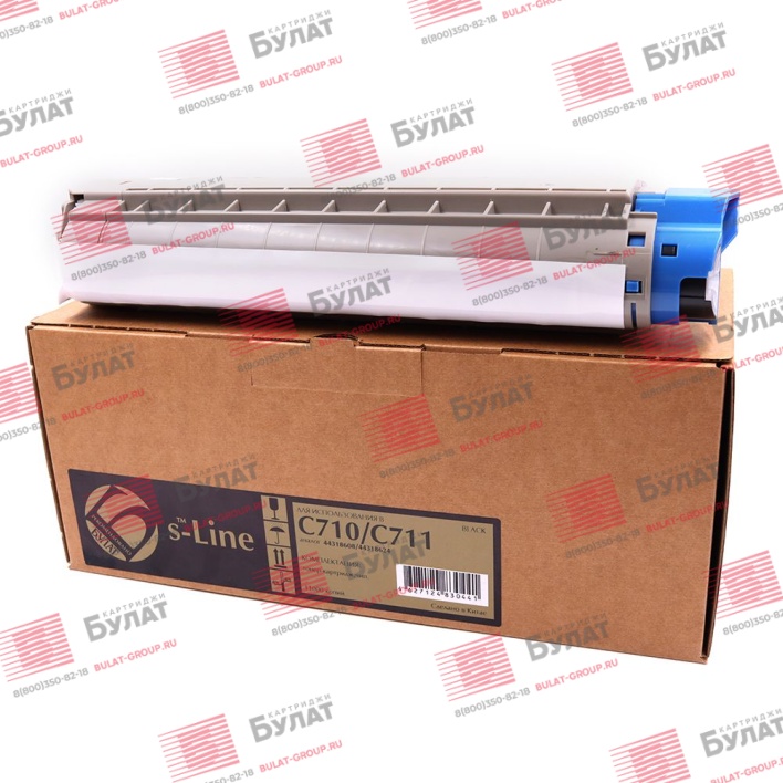 Тонер-картридж БУЛАТ s-Line 44318608, 44318624 для Oki C710 (Чёрный, 11000 стр.), универсальный