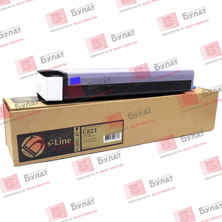 Тонер-картридж БУЛАТ s-Line 46471107 для Oki C823, C833, C843 (Голубой, 7000 стр.), ref.