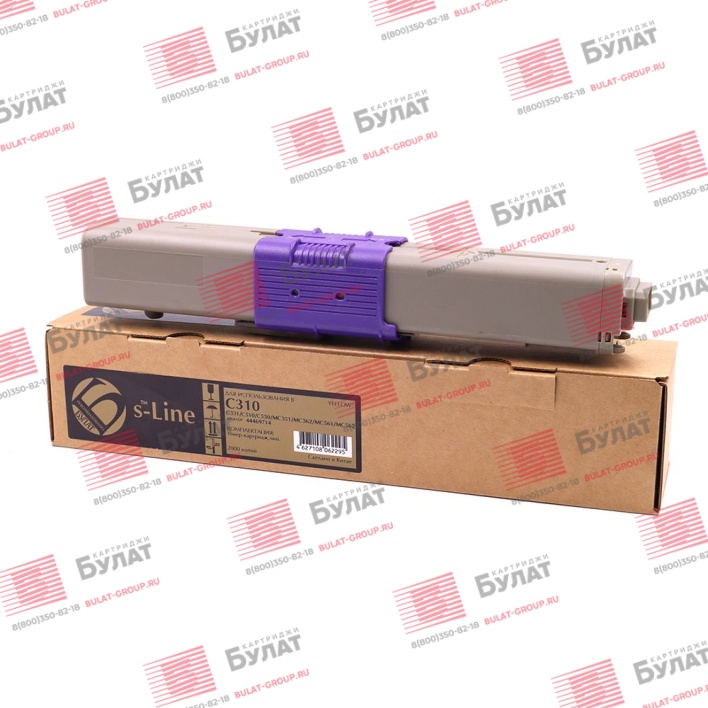 Тонер-картридж БУЛАТ s-Line 44469714 для Oki C310, C510, C511, MC361, MC362 (Жёлтый, 2000 стр.)