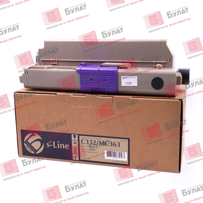 Тонер-картридж БУЛАТ s-Line 46508736 для Oki C332, MC363 (Чёрный, 3500 стр.)