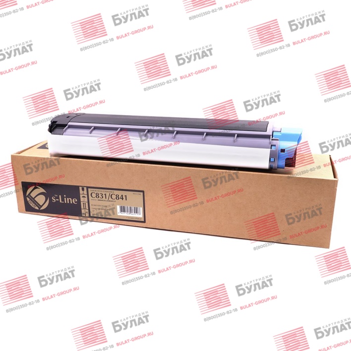 Тонер-картридж БУЛАТ s-Line 44844506, 44844517 для Oki C831, C841 (Жёлтый, 10000 стр.), универсальный