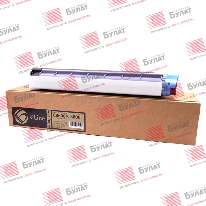Тонер-картридж БУЛАТ s-Line 43487709, 43487721 для Oki C8600, C8800 (Жёлтый, 6000 стр.), универсальный