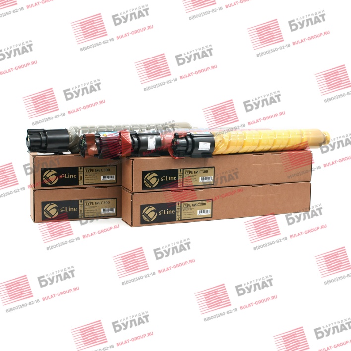 Тонер-картридж БУЛАТ s-Line IMC300 (842382) для Ricoh Aficio IM C300 (Чёрный, 19300 стр.)
