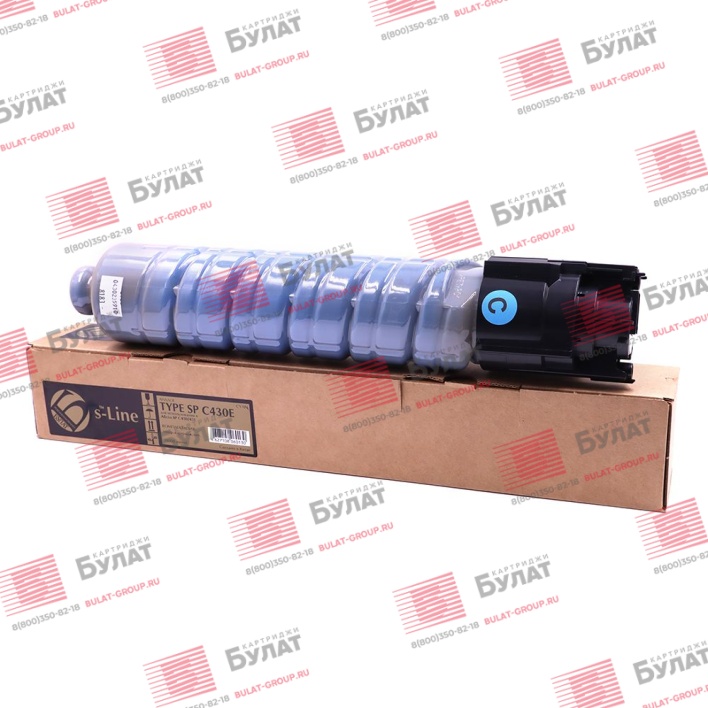 Тонер-картридж БУЛАТ s-Line SPC430E (821097) для Ricoh Aficio SP C430, SP C431 (Голубой, 24000 стр.)