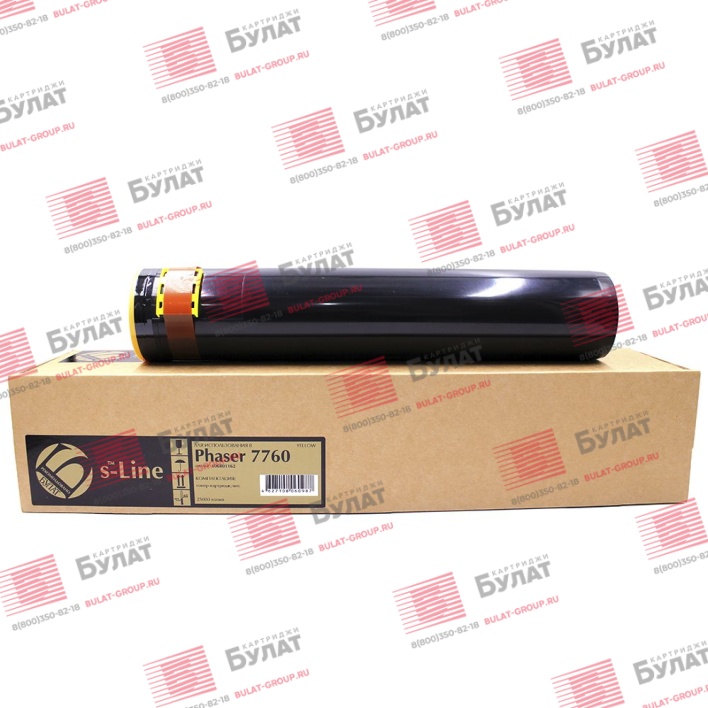 Тонер-картридж БУЛАТ s-Line 106R01162 для Xerox Phaser 7760 (Жёлтый, 25000 стр.)