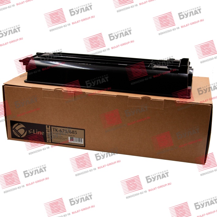 Тонер-картридж БУЛАТ s-Line TK-675 для Kyocera KM-2540, TASKalfa 300i (Чёрный, 20000 стр.)