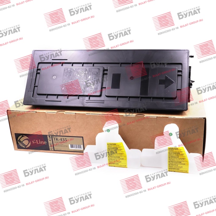 Тонер-картридж БУЛАТ s-Line TK-435 для Kyocera TASKalfa 180, TASKalfa 181, TASKalfa 220, TASKalfa 221 (Чёрный, 15000 стр.)