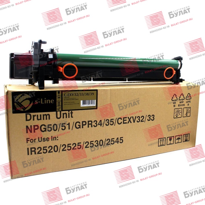 Драм-картридж БУЛАТ C-EXV32, C-EXV33 для Canon iR 2520, iR 2535 (Чёрный, 169000 стр.), универсальный