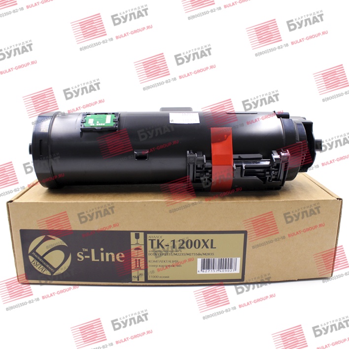 Тонер-картридж БУЛАТ s-Line TK-1200XL для Kyocera ECOSYS P2335 (Чёрный, 11000 стр.)
