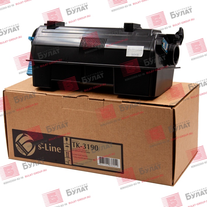 Тонер-картридж БУЛАТ s-Line TK-3190 для Kyocera ECOSYS P3055, P3060 (Чёрный, 25000 стр.)