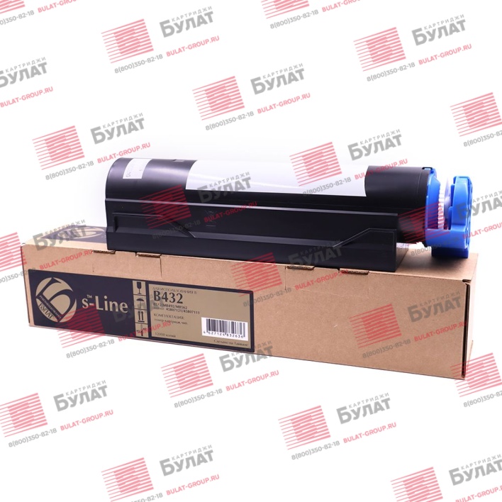 Тонер-картридж БУЛАТ s-Line 45807121, 45807111 для Oki B432 (Чёрный, 12000 стр.), универсальный